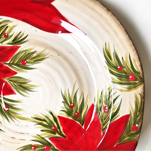 Tabletops Gallery Christmas Carol Serving Plate Hand Painted & Crafted Platter - Picture 4 of 8
